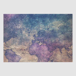 Gothic Purple Vintage Celestial Map Tissue Paper