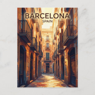Gothic Quarter Spain Postcard