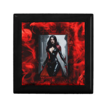 Gothic Queen/Goddess Wooden Jewelry Keepsake Box