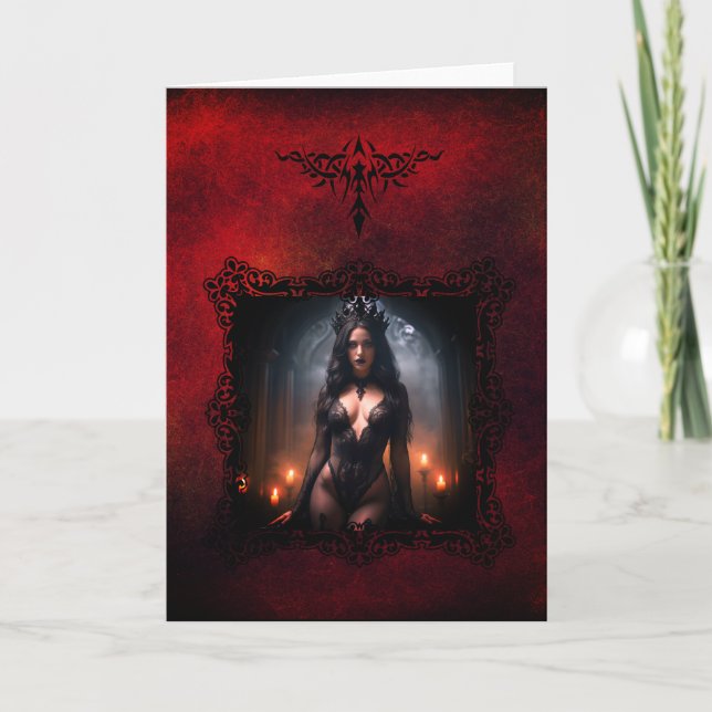 Gothic Queen Greeting Card! Thank You Card (Front)