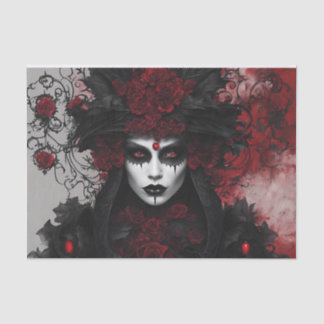 Gothic Queen Halloween Decoupage  Tissue Paper