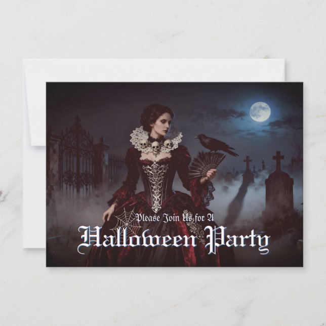 Gothic Queen in Moonlit Graveyard (Front)