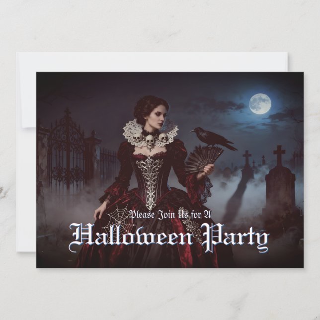 Gothic Queen in Moonlit Graveyard (Front)