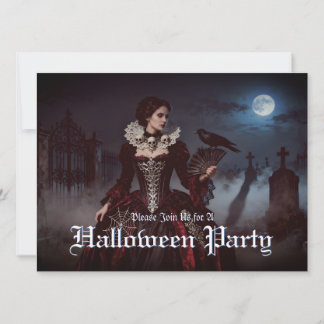 Gothic Queen in Moonlit Graveyard