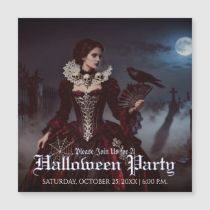 Gothic Queen in Moonlit Graveyard