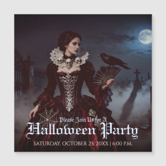 Gothic Queen in Moonlit Graveyard