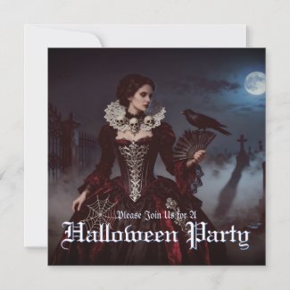 Gothic Queen in Moonlit Graveyard