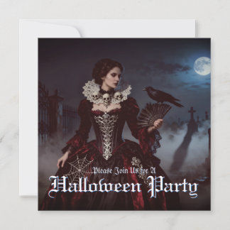 Gothic Queen in Moonlit Graveyard