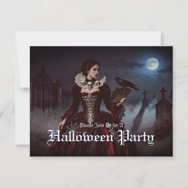 Gothic Queen in Moonlit Graveyard (Front)