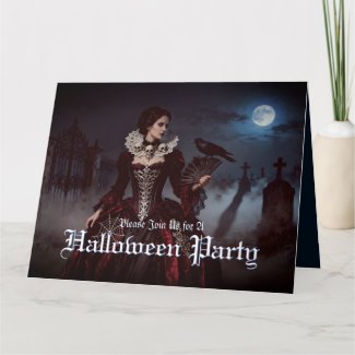 Gothic Queen in Moonlit Graveyard