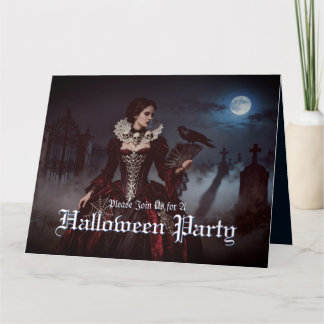 Gothic Queen in Moonlit Graveyard Card