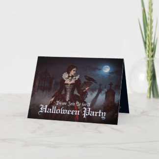 Gothic Queen in Moonlit Graveyard Card