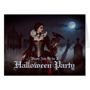 Gothic Queen in Moonlit Graveyard Card