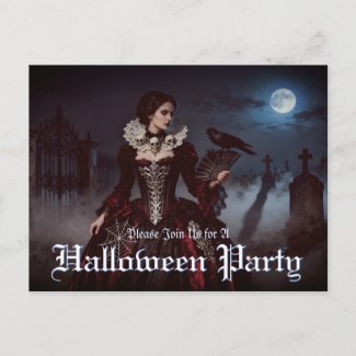 Gothic Queen in Moonlit Graveyard
