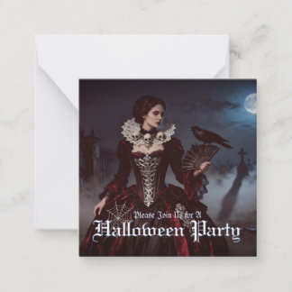 Gothic Queen in Moonlit Graveyard Note Card