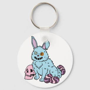 Gothic Rabbit Gothic Bunny Gothic Easter Emo Goth  Keychain
