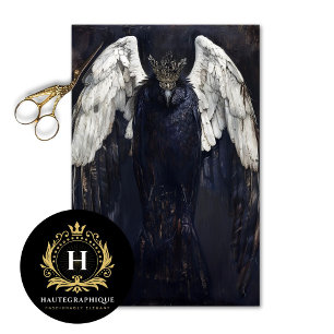 Gothic Raven Angel Wings Furniture Decoupage Tissue Paper