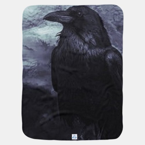 Gothic Raven Baby Blanket