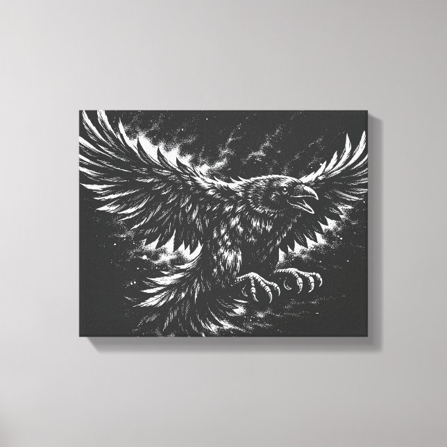Gothic Raven – by BurnsInHell Canvas Print (Front)