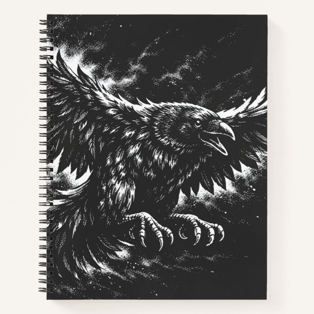 Gothic Raven – by BurnsInHell Notebook (Front)
