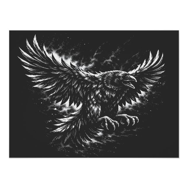 Gothic Raven – by BurnsInHell Poster (Front)