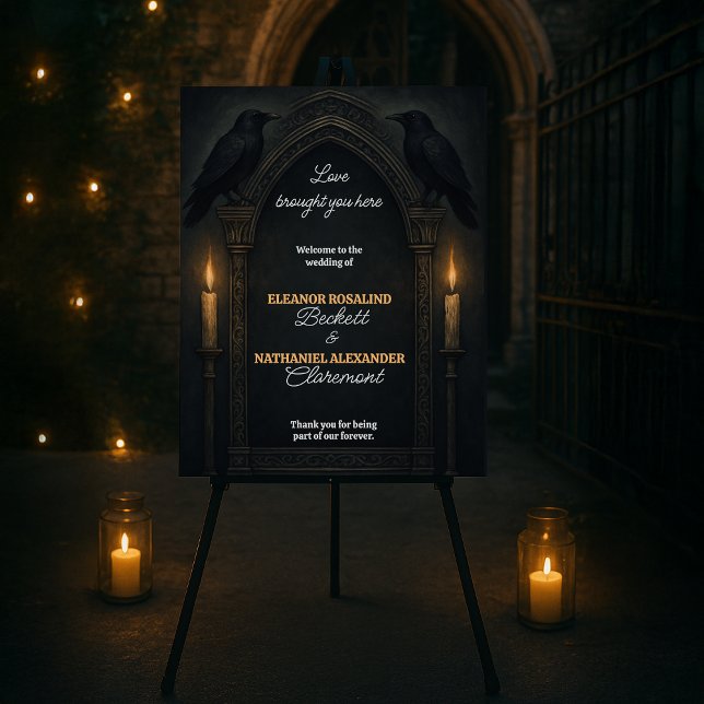 Gothic Raven Candlelight Arch Wedding  Foam Board (Creator Uploaded)