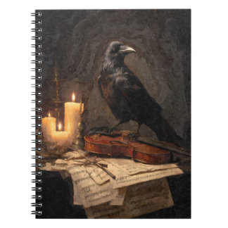 Gothic Raven Candlelight Violin Notebook