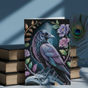 Gothic Raven Dark Academia Stationery Notecard