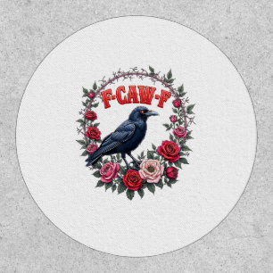 Gothic Raven Funny Halloween F Caw F Vintage Patch