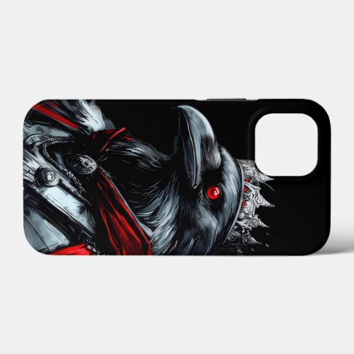 Gothic Raven King Graphic iPhone Case - Clean Mini