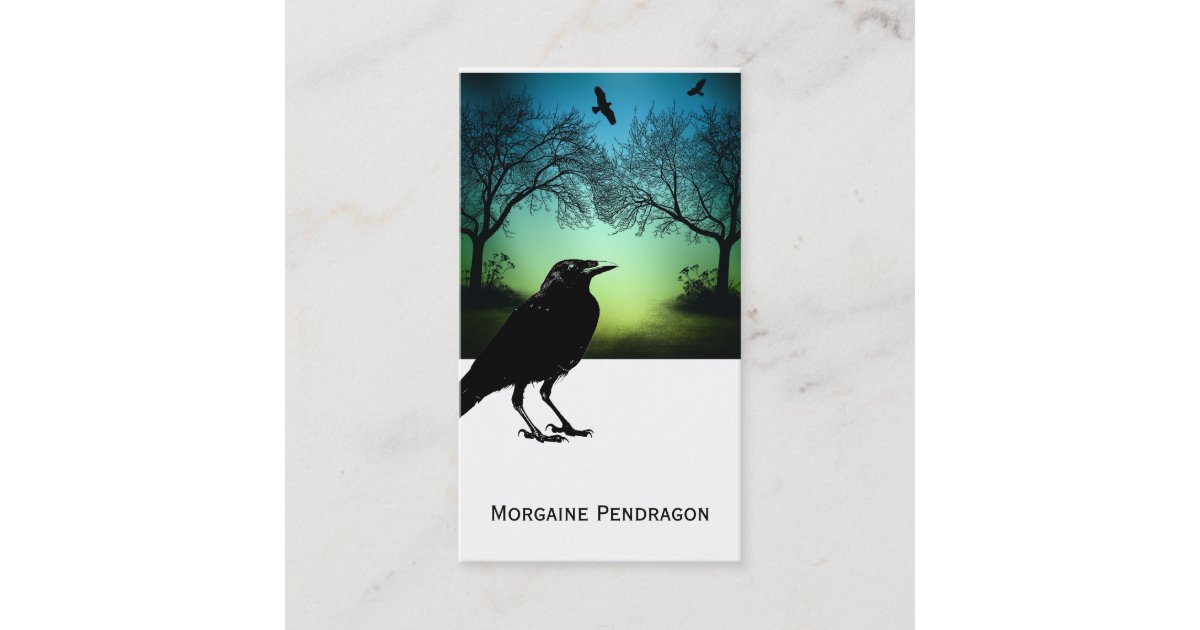 Gothic Raven Profile Card | Zazzle