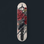 Gothic Raven & Roses Skateboard<br><div class="desc">Gothic Raven & Roses Skateboard design.
Thank you for shopping my store.
All My Love, 
Fluid And Digital,  Dotted & Graphic Arts</div>