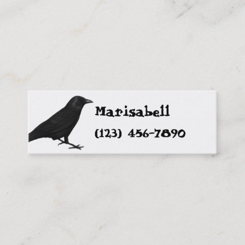 Gothic Raven Skinny Profile Card