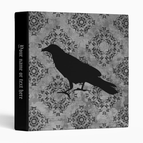 Gothic raven stylish binder