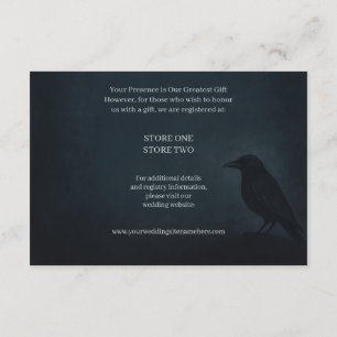 Gothic Raven Wedding Detail Enclosure Card