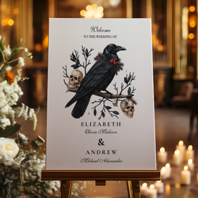 Gothic Raven Winter Wedding Foam Board (Creator Uploaded)