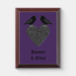 Gothic Ravens and Black Heart Custom Award Plaque