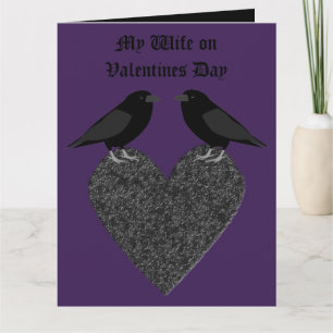 Gothic Ravens and Black Heart Custom Card