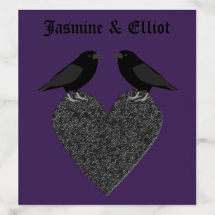 Gothic Ravens and Black Heart Custom Envelope Liner