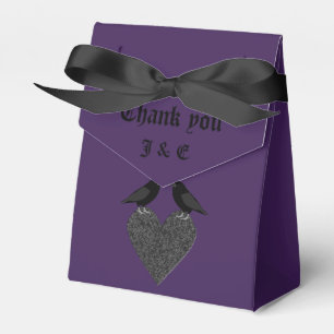 Gothic Ravens and Black Heart Custom Favor Boxes