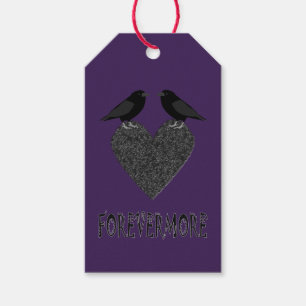 Gothic Ravens and Black Heart Custom Gift Tags