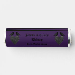 Gothic Ravens and Black Heart Custom Wedding Breath Savers® Mints
