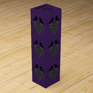 Gothic Ravens and Black Heart Custom Wine Box