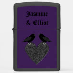 Gothic Ravens And Black Heart Custom Zippo Lighter at Zazzle