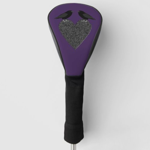 Gothic Ravens and Black Heart Golf Head Cover