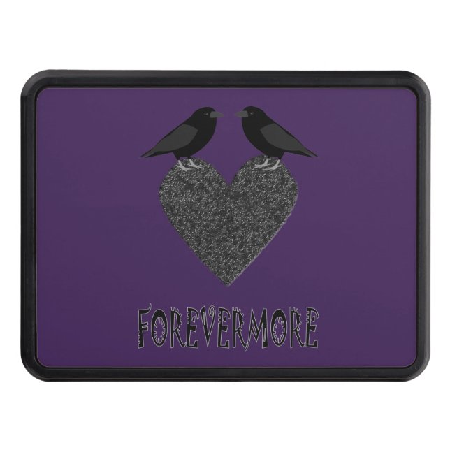 Gothic Ravens and Black Heart Hitch Cover (Front)