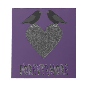 Gothic Ravens and Black Heart Notepad