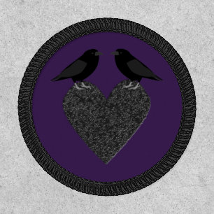 Gothic Ravens and Black Heart Patch