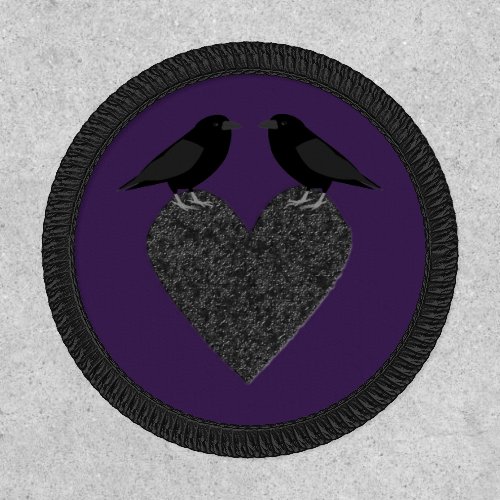 Gothic Ravens and Black Heart Patch