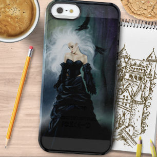 Gothic Ravens Forest Woman Black Clear iPhone SE/5/5s Case